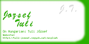 jozsef tuli business card